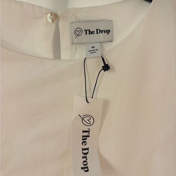 The Drop Women's Ilana Loose Sleeveless Wide-Hem Poplin Maxi Dress M White - Picture 5 of 5